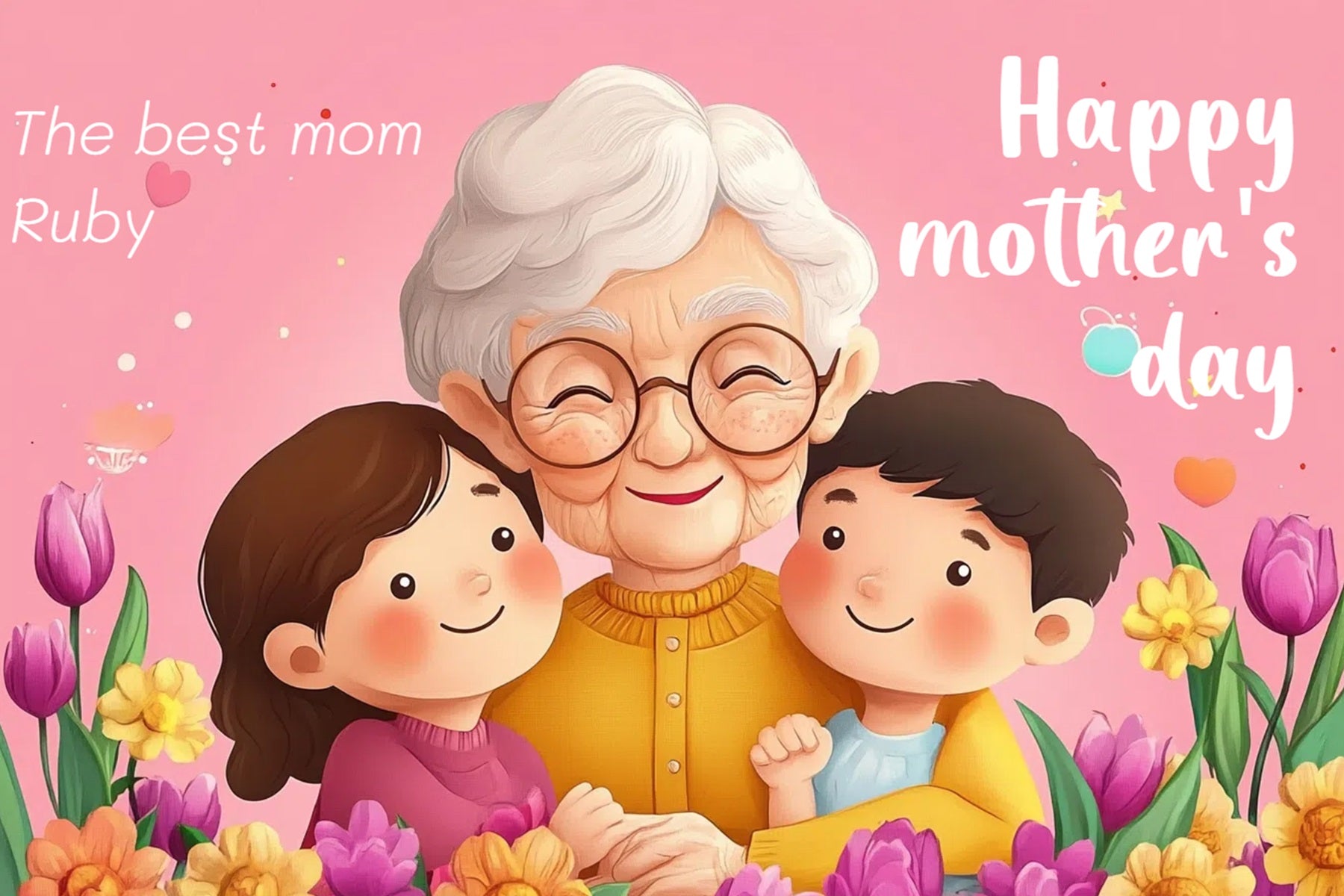Mothers Day Photography Backdrops Warm Family Embrace Personalised Backdrop CSH-146