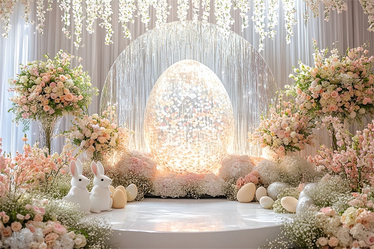 Fall Clean Backdrop Image Easter Backdrop Dreamy Spring Scene Glowing Eggs Backdrop CSH2-42