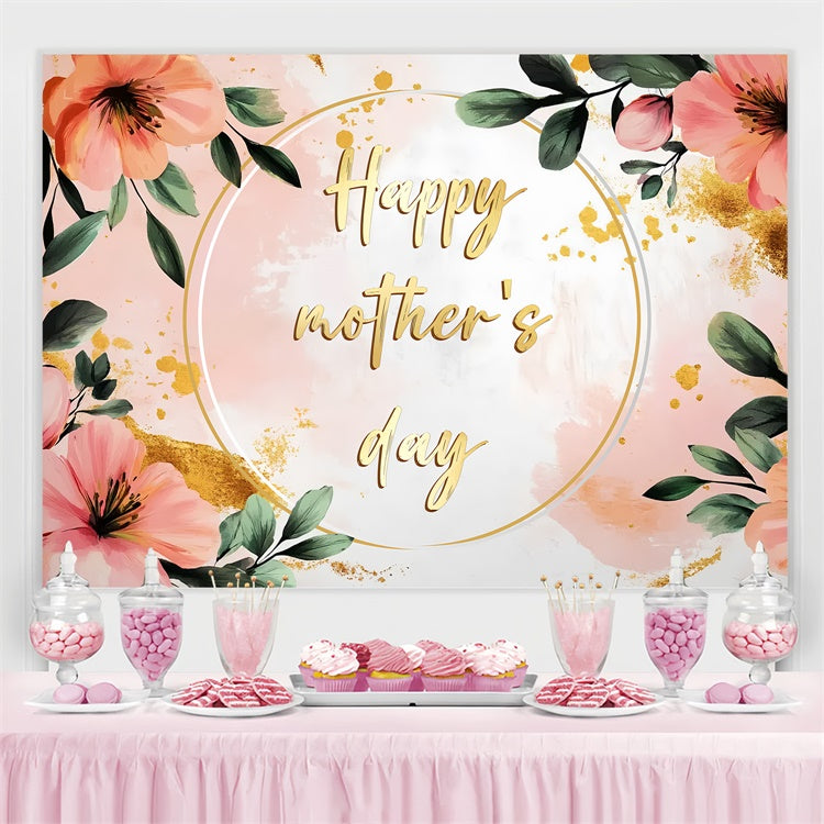 Mother's Day Backdrop Watercolor Blooming Floral Custom Backdrop CSH3-111