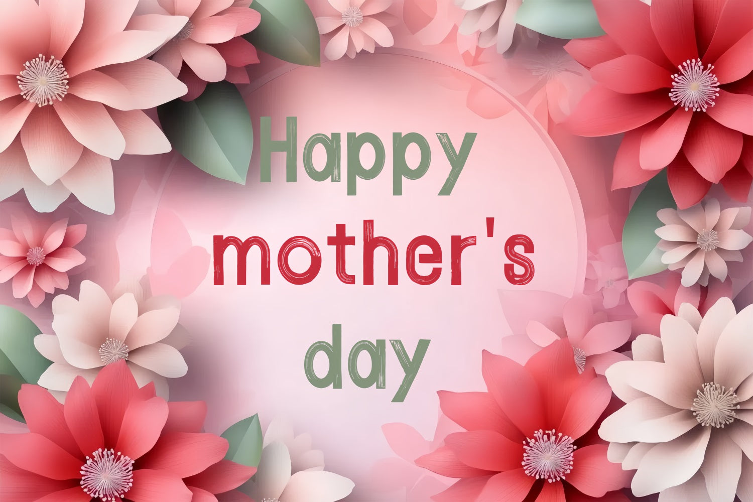 Backdrops For Mother's Day Floral Joy Personalised Backdrop CSH3-137