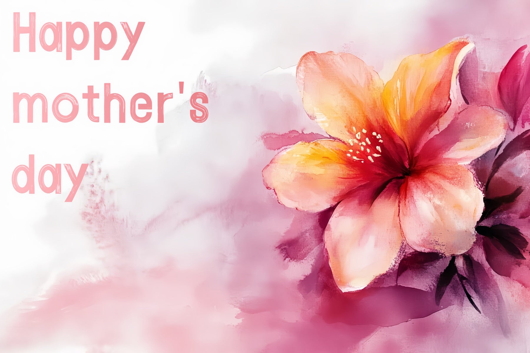 Backdrop Mother's Day Watercolor Floral Personalized Backdrop CSH3-159
