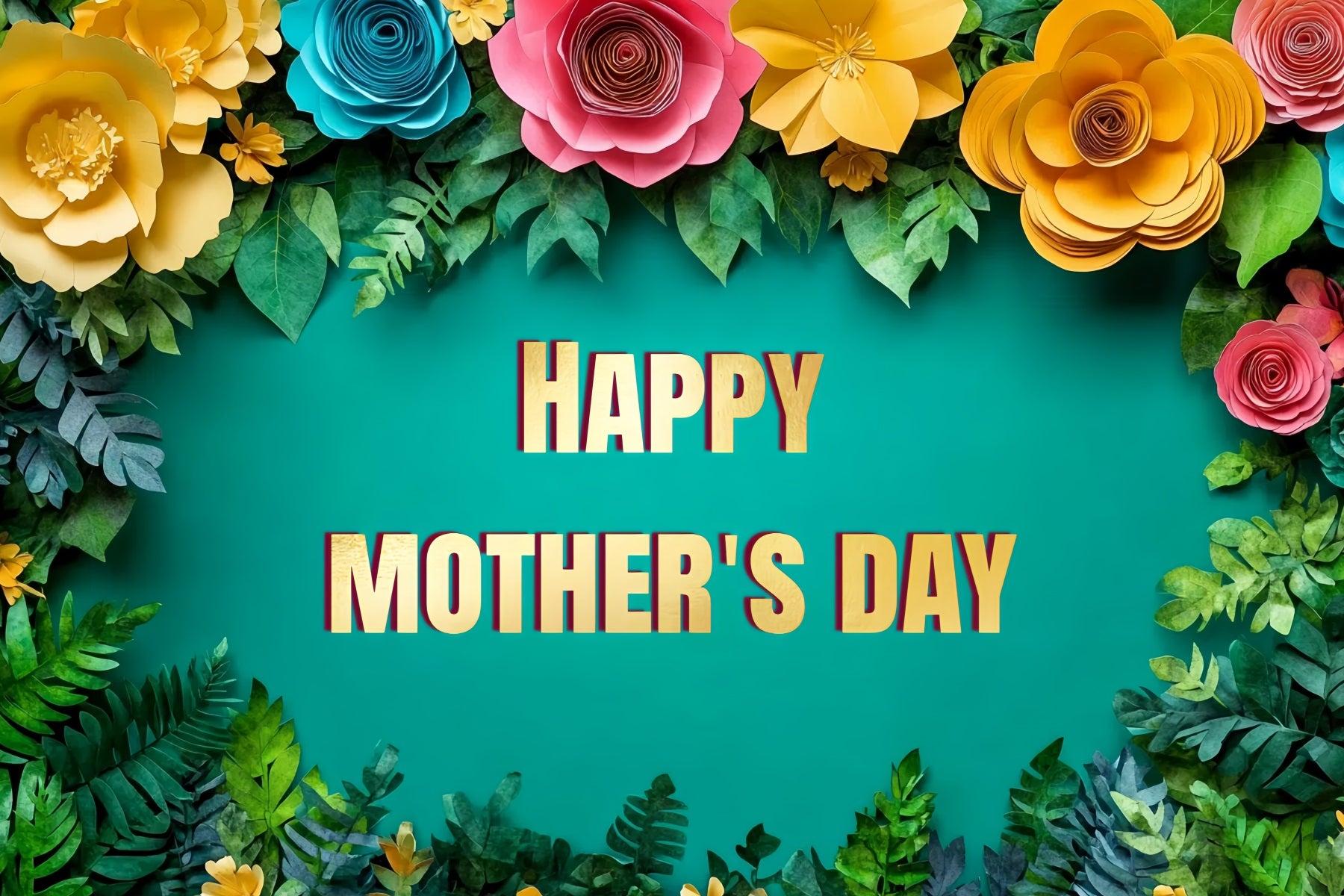 Mothers Day Backdrops Tropical Flower Custom Backdrop CSH3-168