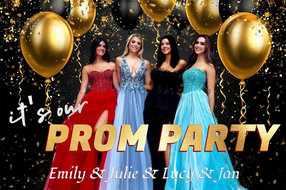 Prom Photo Backdrop Prom Photo Backdrop Golden Confetti Prom Graduation Party Custom Backd