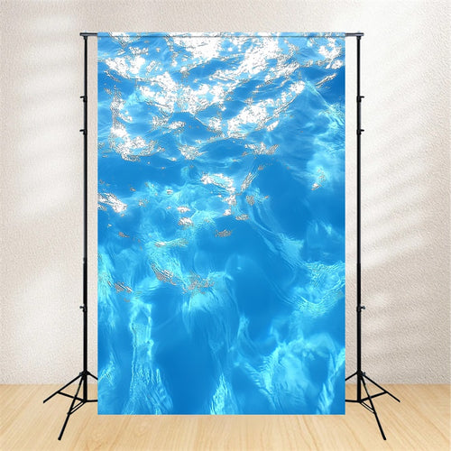 Backdrop Portrait Photography Shimmering Blue Water Backdrop CSH4-194