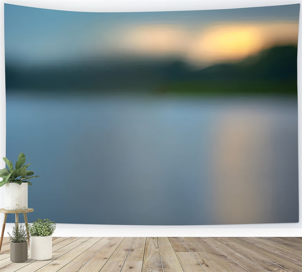 Portrait Photo Backdrop Twilight Reflection Hazy Lake Backdrop CSH4-20
