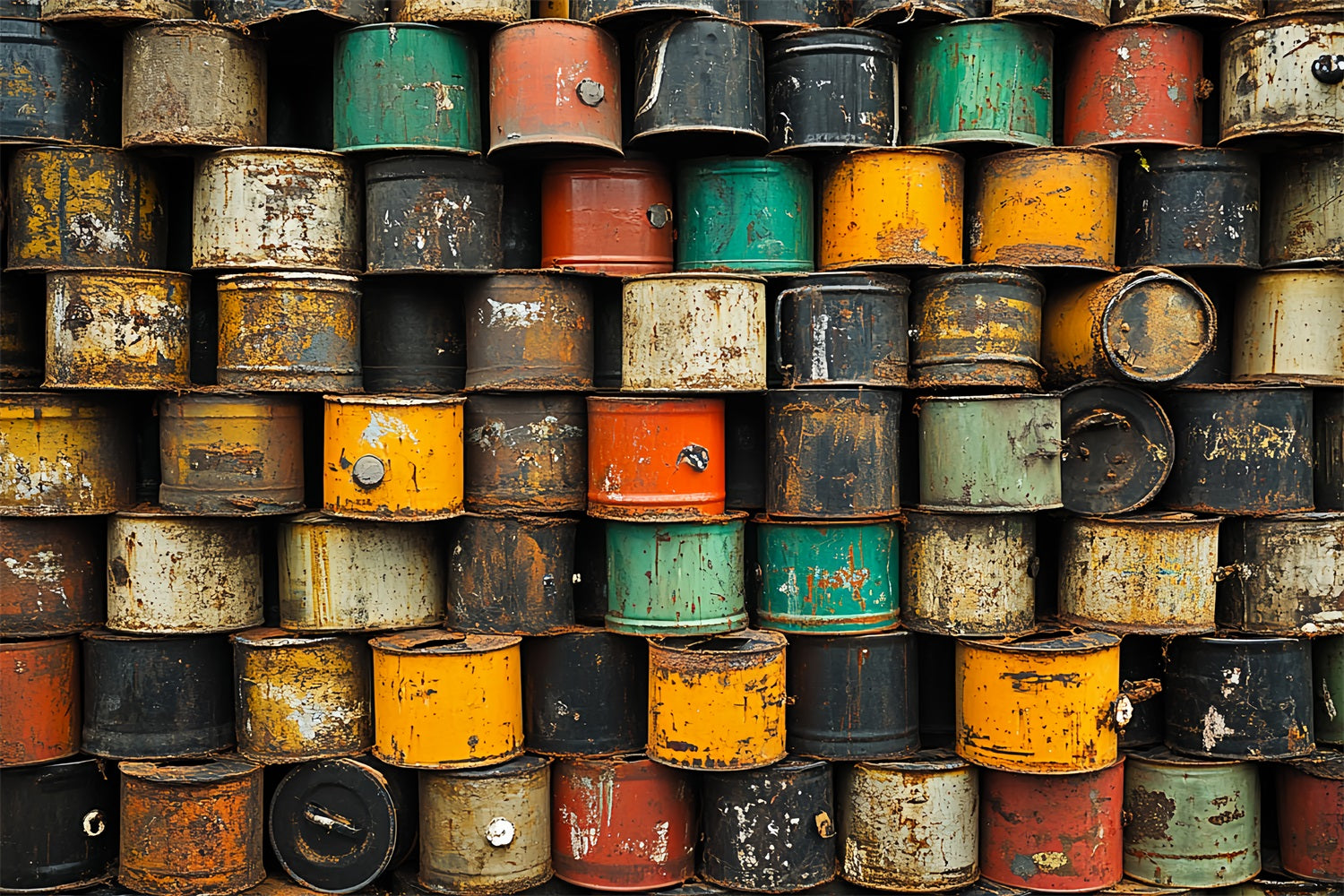 Vintage Backdrop Oil Barrel Wall Backdrop CSH4-303