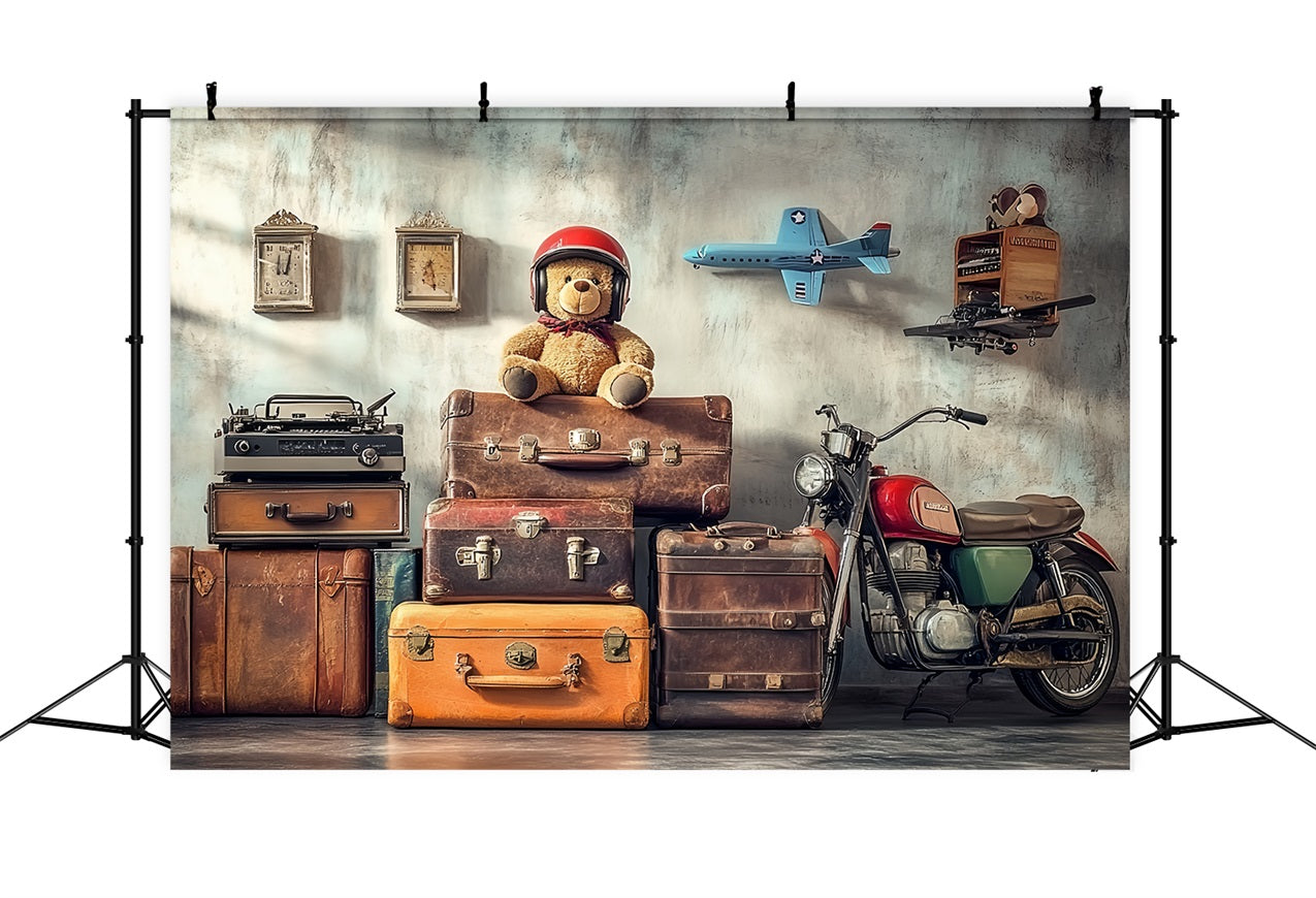 Classic Photo Backdrop Travel Memories Vintage Wall Backdrop CSH4-305