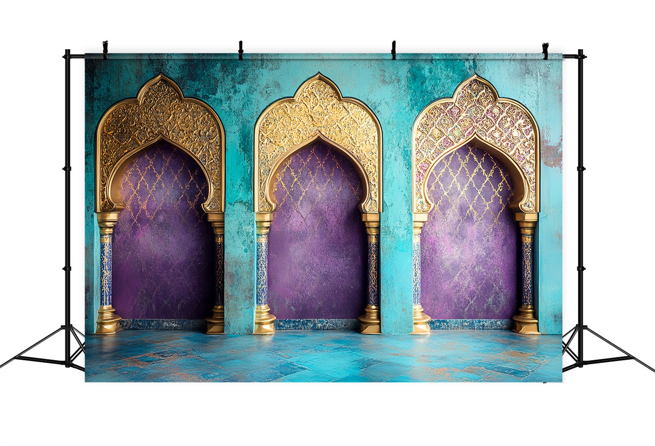 Vintage Photo Backdrops Persian Style Ornate Arches Backdrop CSH4-312