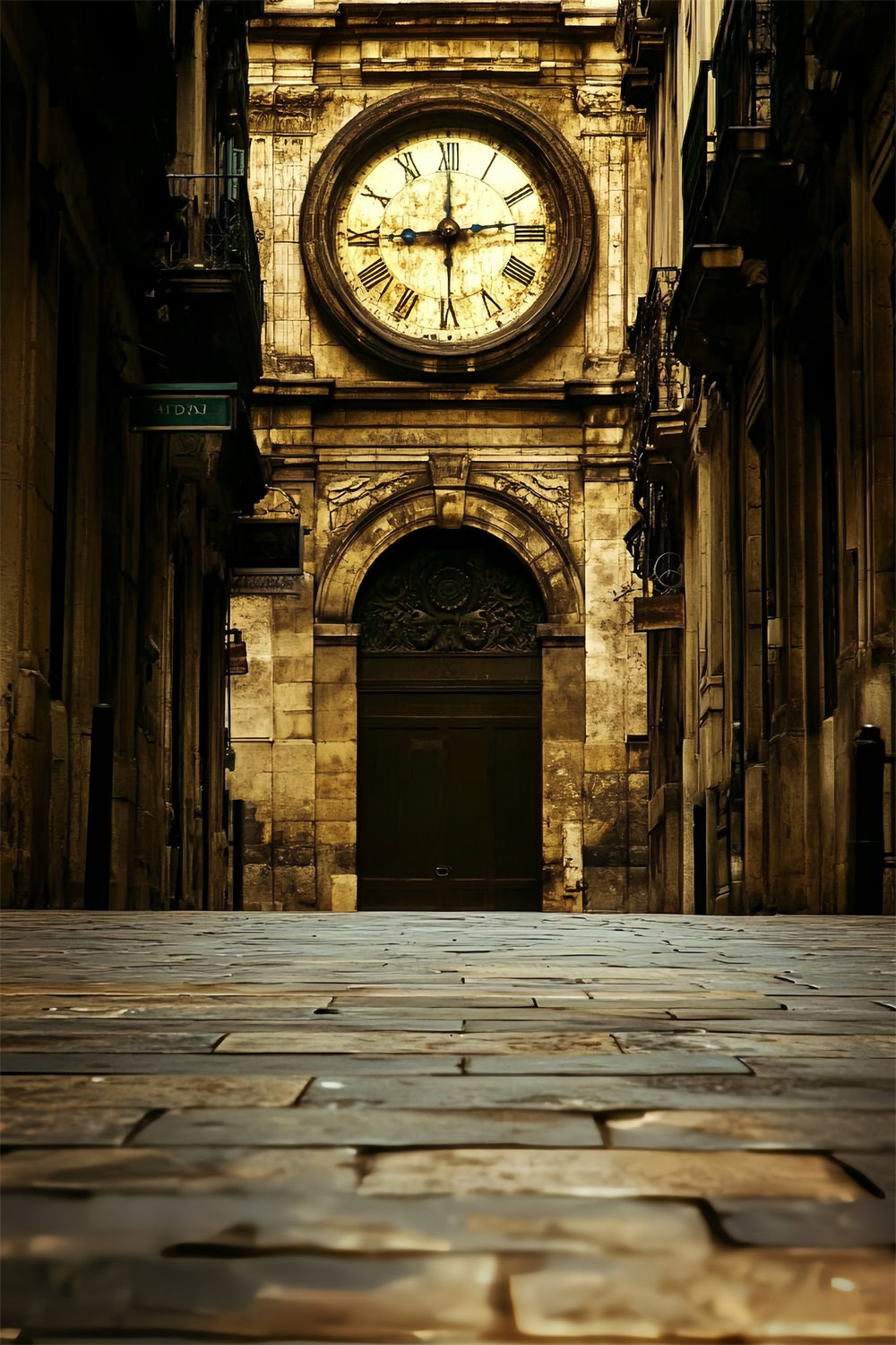 Victorian Photo Backdrop Clock Tower Vintage Backdrops CSH4-322