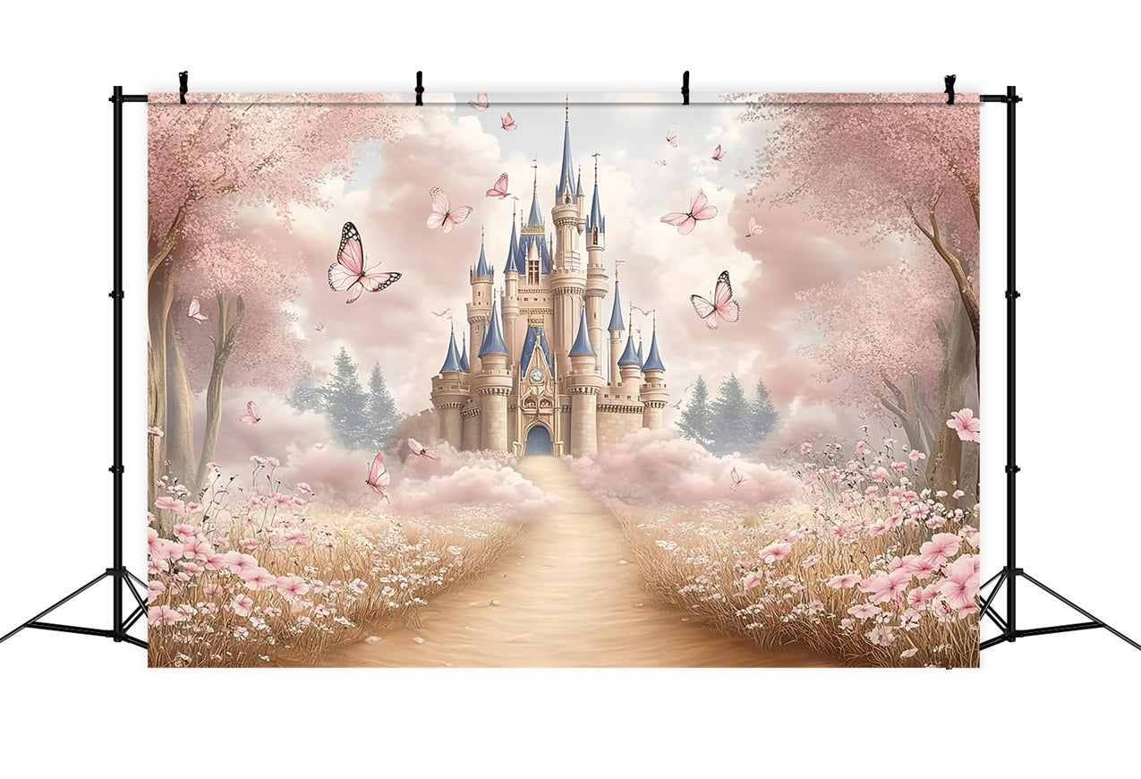 Princess Castle Backdrop Fantasy Garden Backdrop CSH4-328
