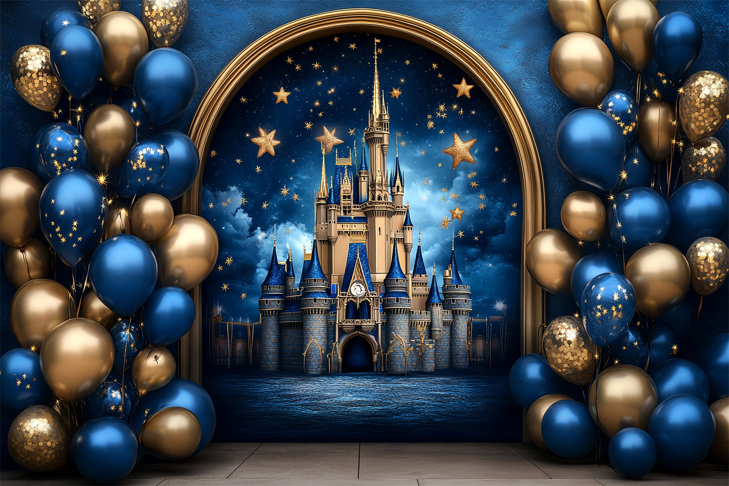 Castle Backdrops For Photography Starry Sky Balloons Backdrop CSH4-332