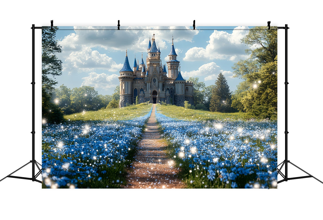 Castle Photography Backdrop Flower Path Backdrop CSH4-333
