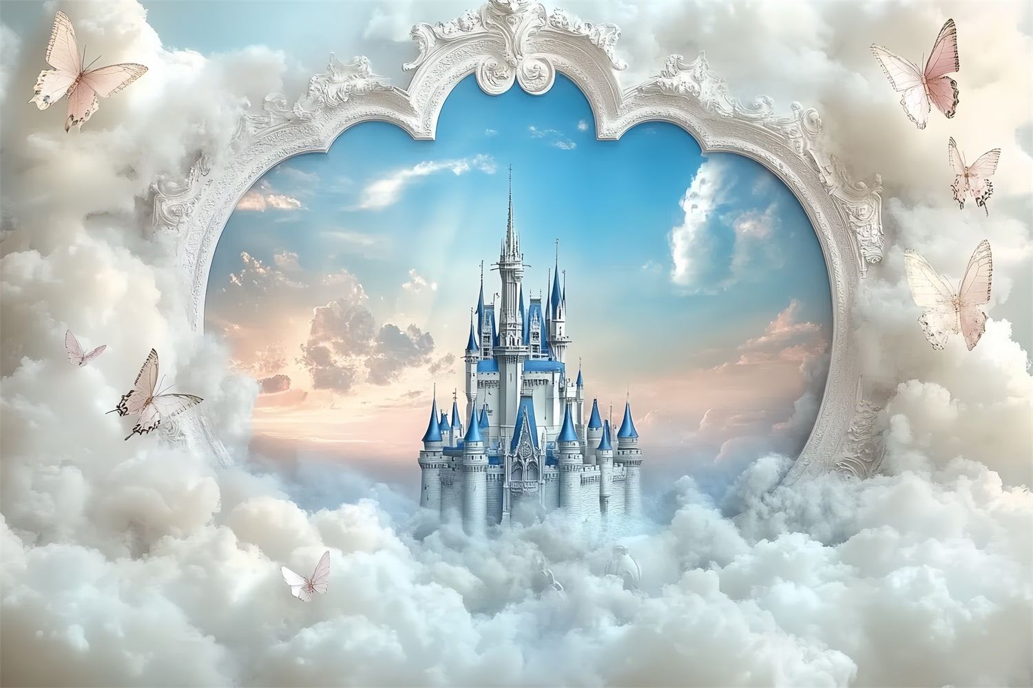 Castle Backdrops Heavenly Seen Heart Gate Backdrop CSH4-336