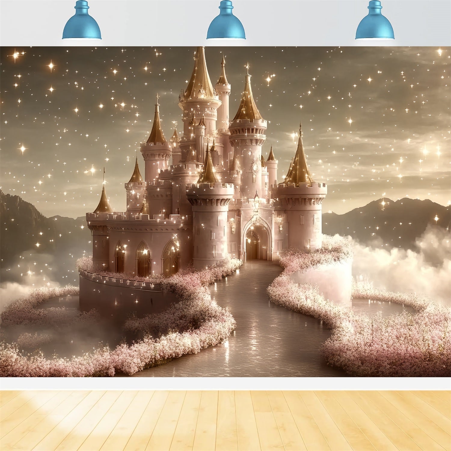 Castle Backdrop Royal Dream Glittering Clouds Backdrop CSH4-349
