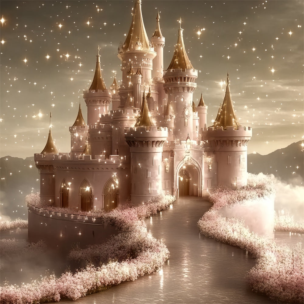 Castle Backdrop Royal Dream Glittering Clouds Backdrop CSH4-349