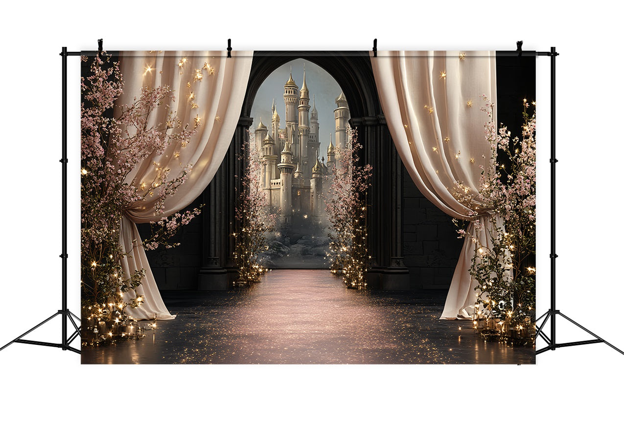 Castle Backdrops Curtain Reveal Enchanted Bloom Backdrop CSH4-350