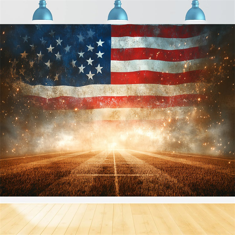 Sports Themed Backdrop Sparkling Athletic Field Backdrop CSH4-361