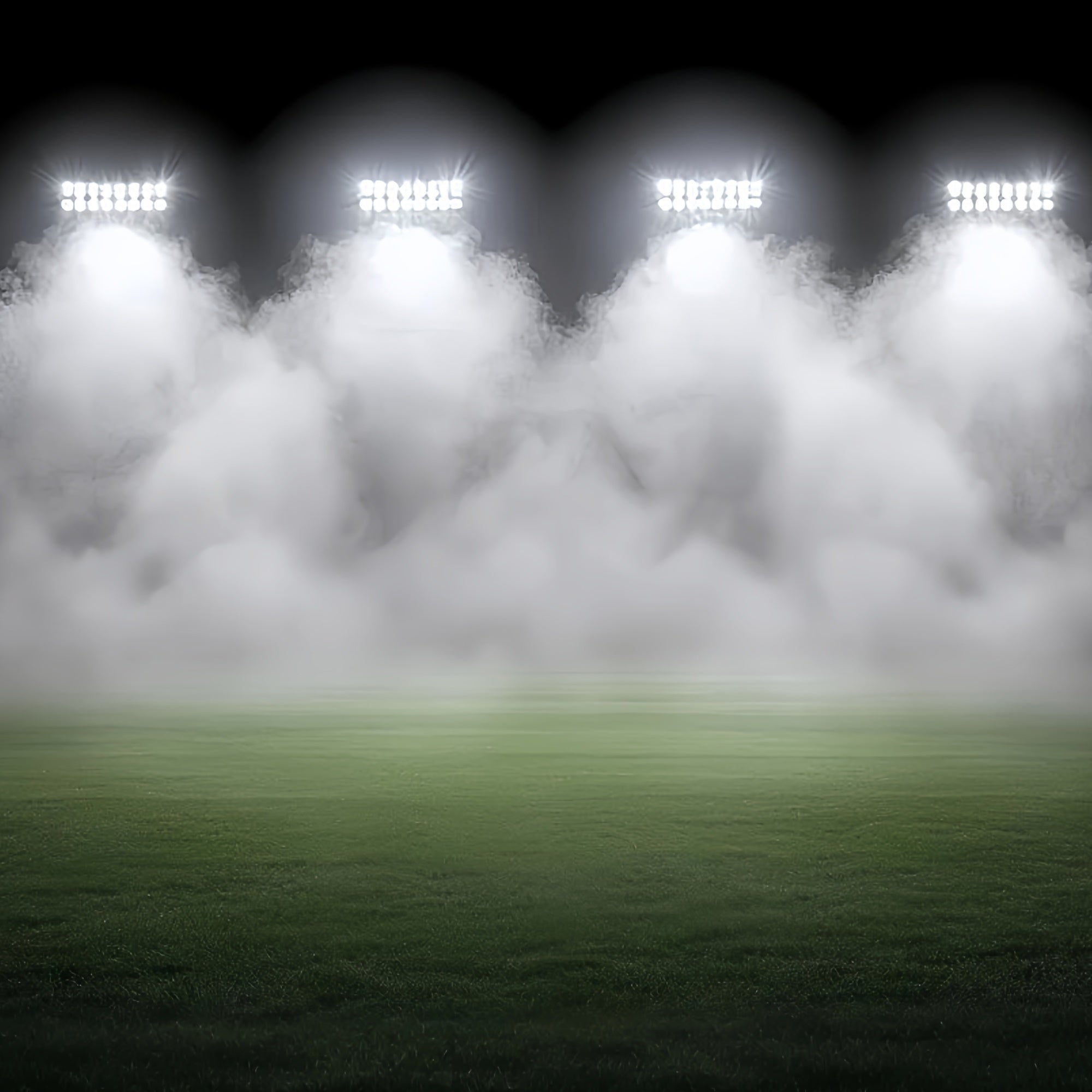 Football Field Backdrop Foggy Stadium Green Field Backdrop CSH4-363