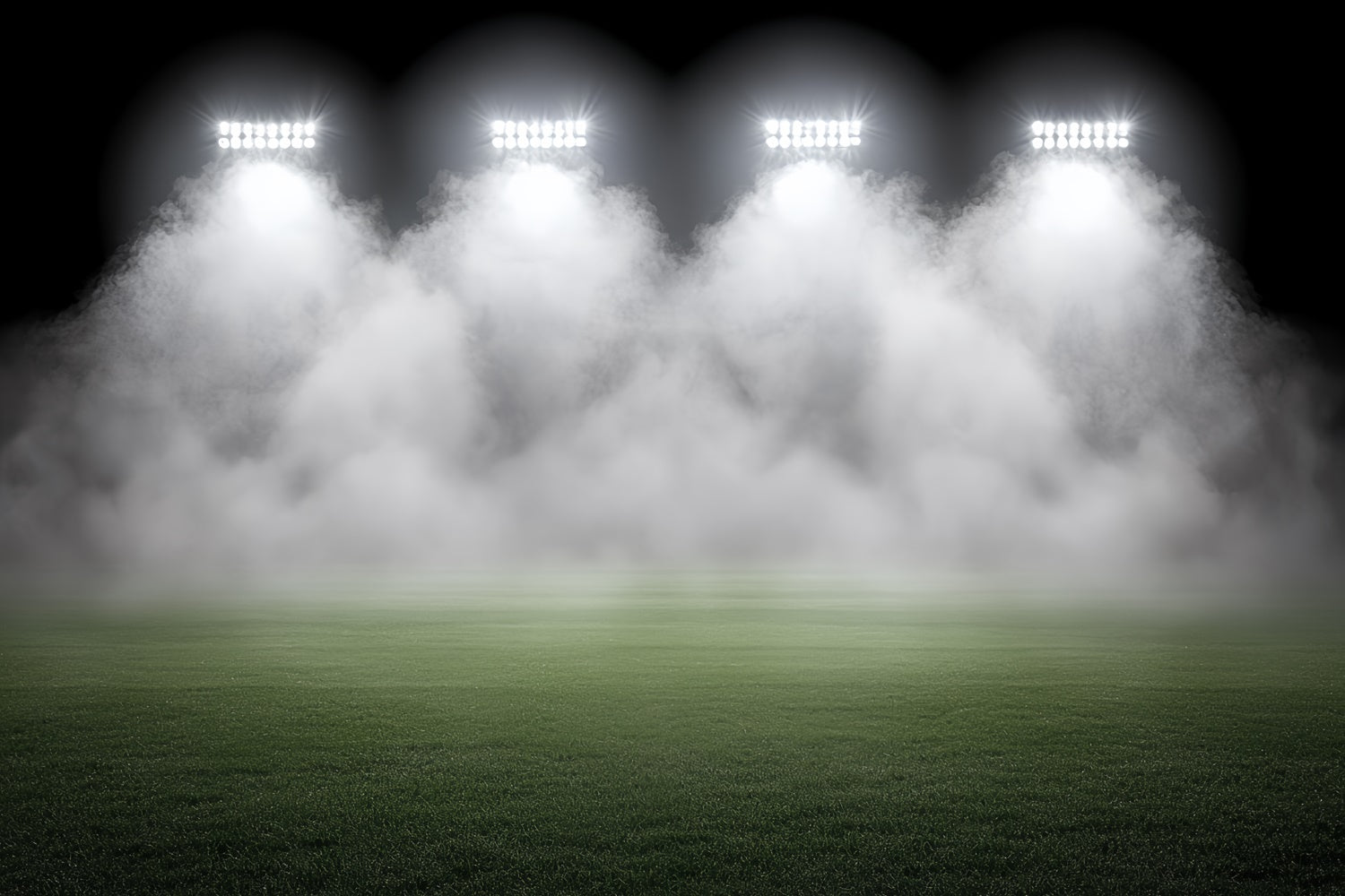 Football Field Backdrop Foggy Stadium Green Field Backdrop CSH4-363