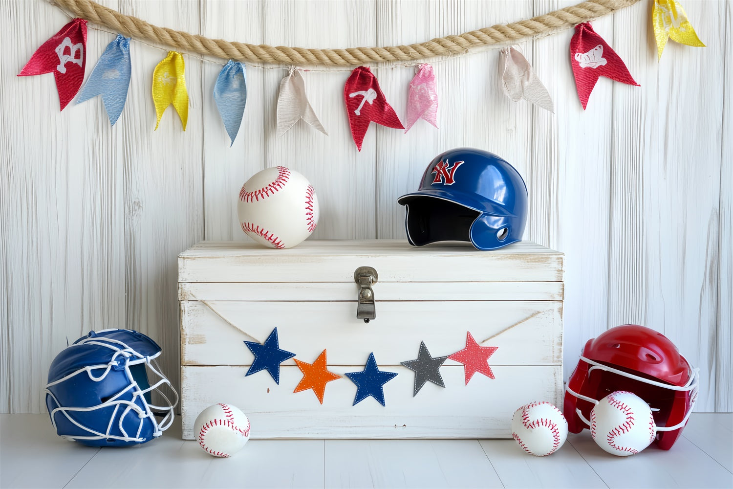 Baseball Backdrop Bright Youth Baseball Set Backdrop CSH4-373