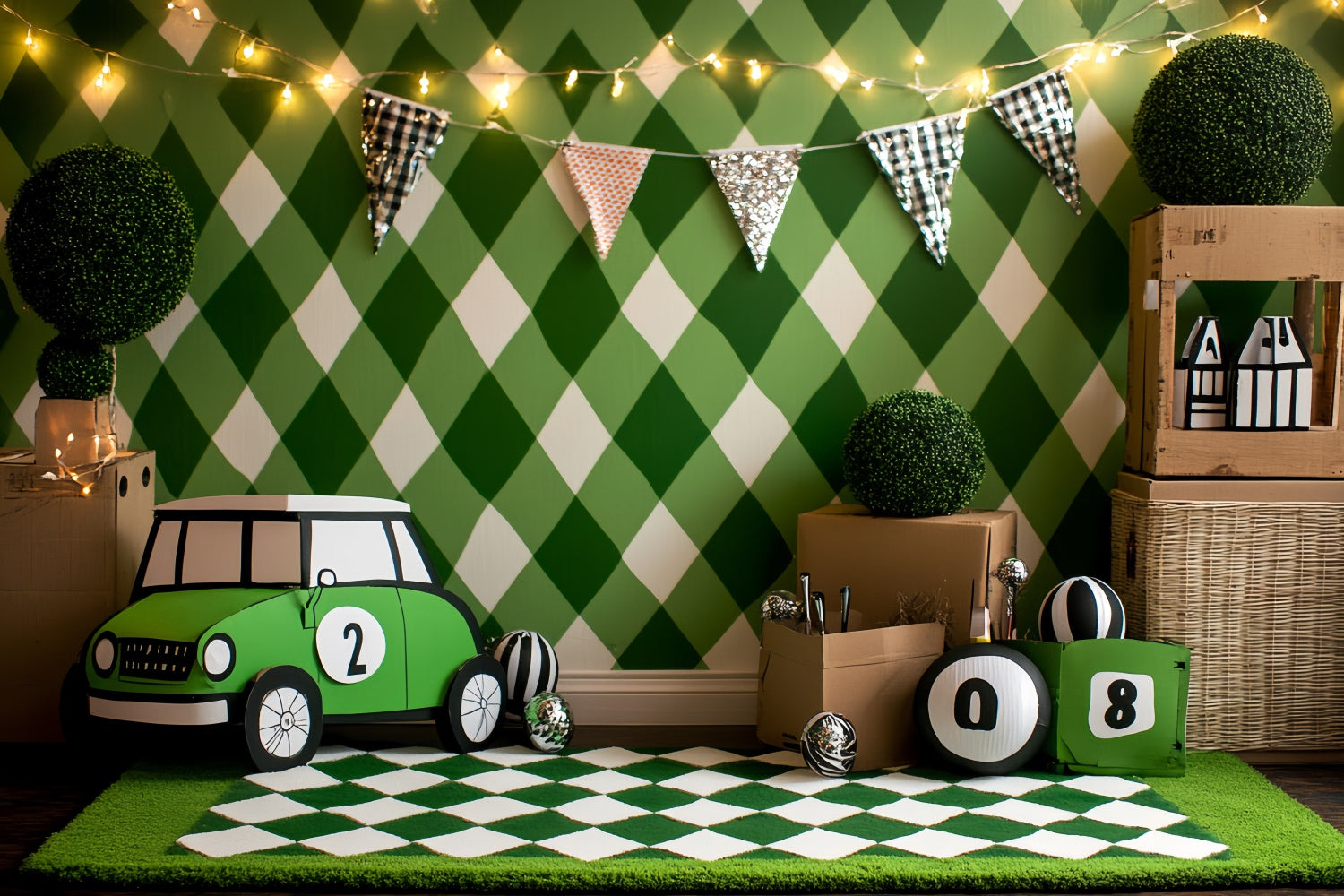 Sports Photography Backdrops Mini Racer Diamond Wall Backdrop CSH4-375