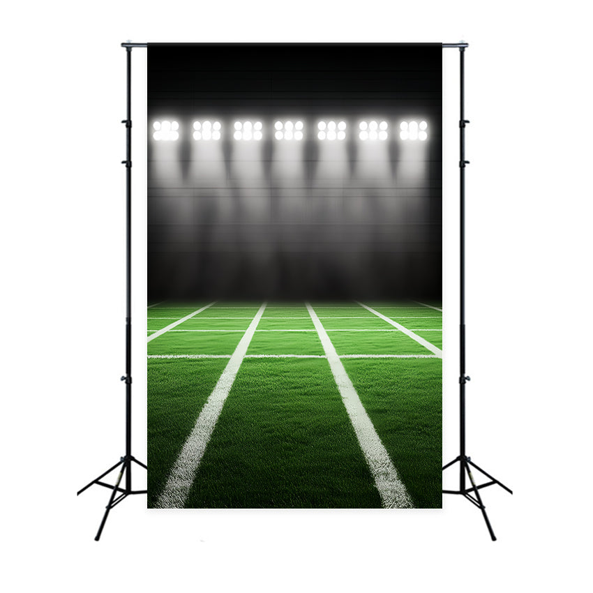 Football Field Backdrop Bright Lights Training Field Backdrop CSH4-376