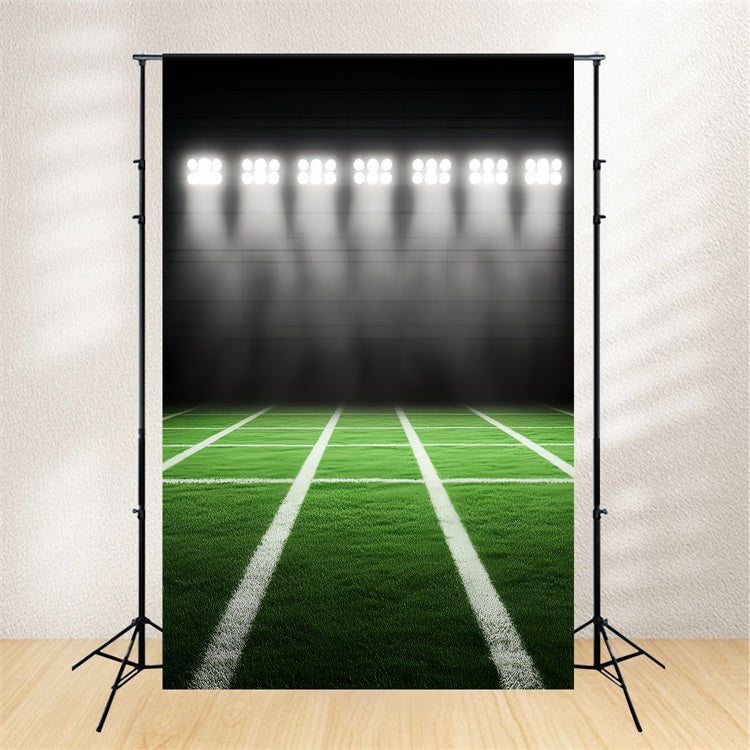 Football Field Backdrop Bright Lights Training Field Backdrop CSH4-376