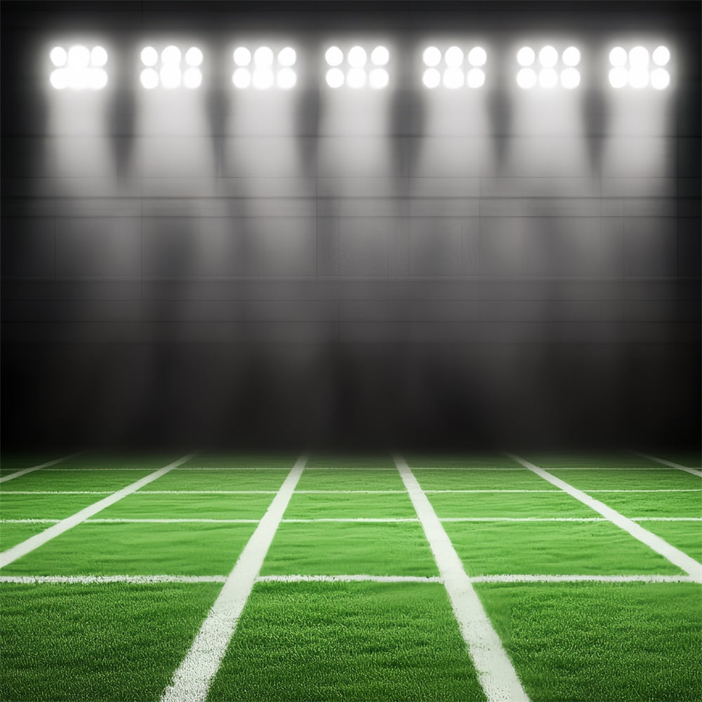 Football Field Backdrop Bright Lights Training Field Backdrop CSH4-376