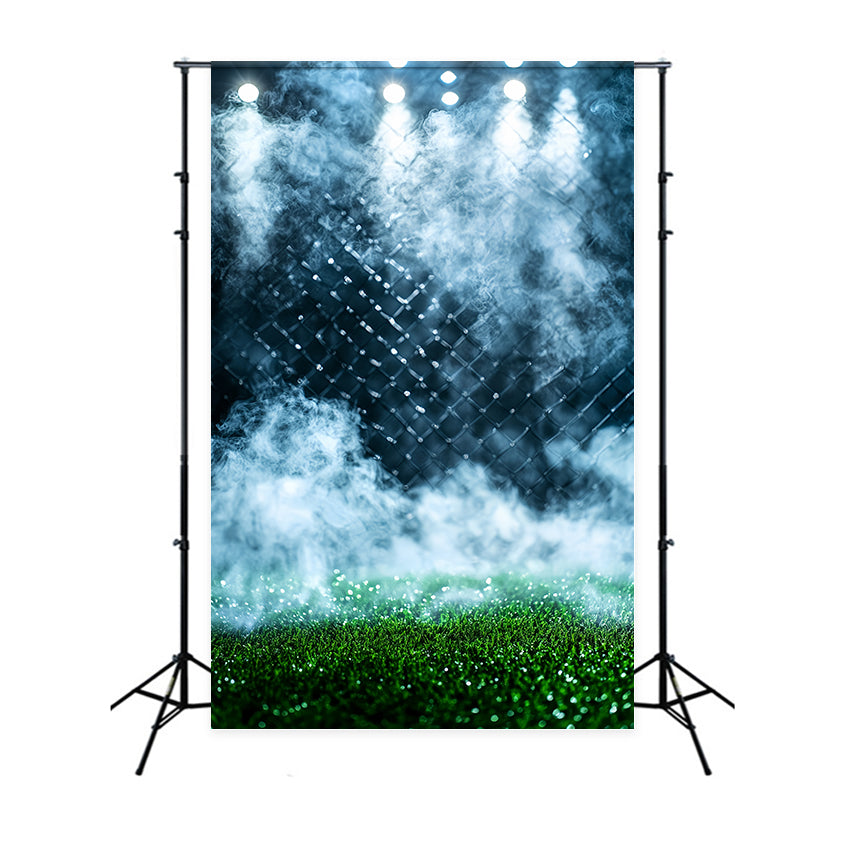 Sports Backdrop Ideas Smoky Sports Field Fence Backdrop CSH4-377