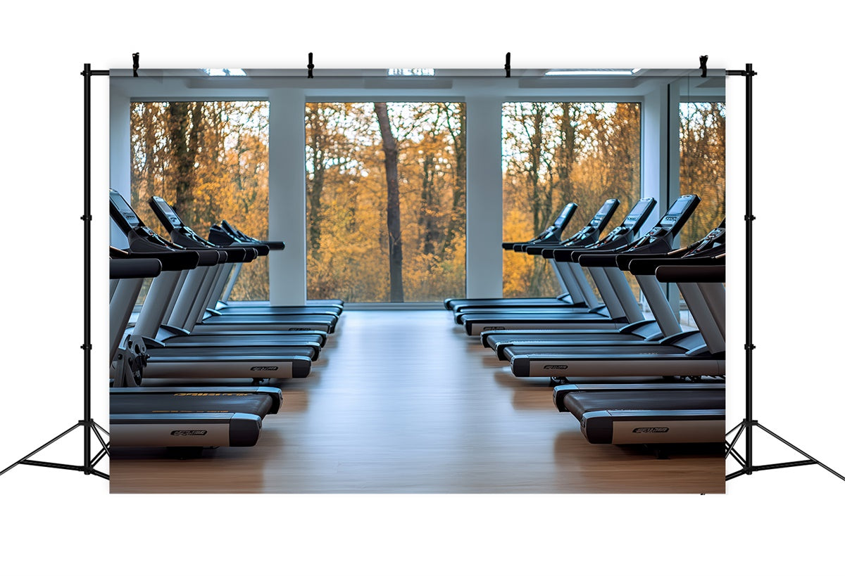 Photography Sports Backdrops Treadmill Gym Room Backdrop CSH4-379
