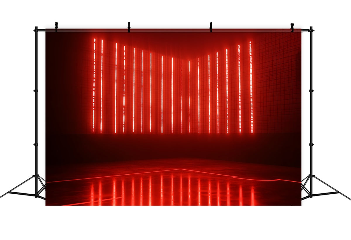 Sports Theme Backdrop Red Laser Strip Court Backdrop CSH4-383
