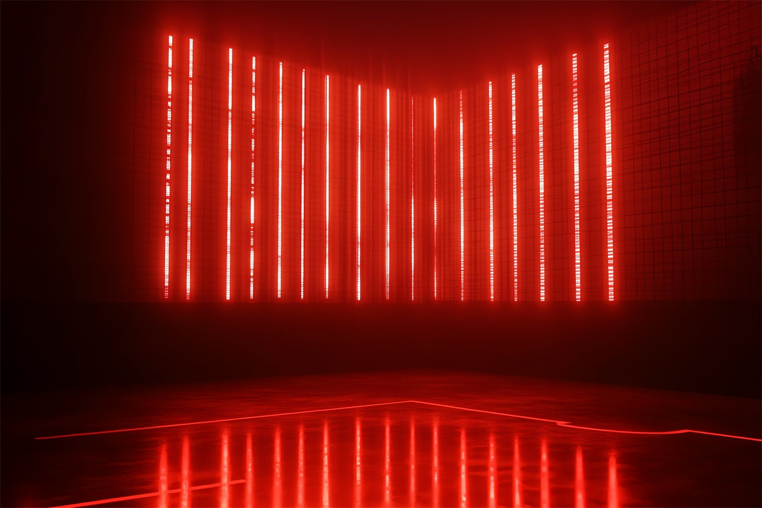 Sports Theme Backdrop Red Laser Strip Court Backdrop CSH4-383