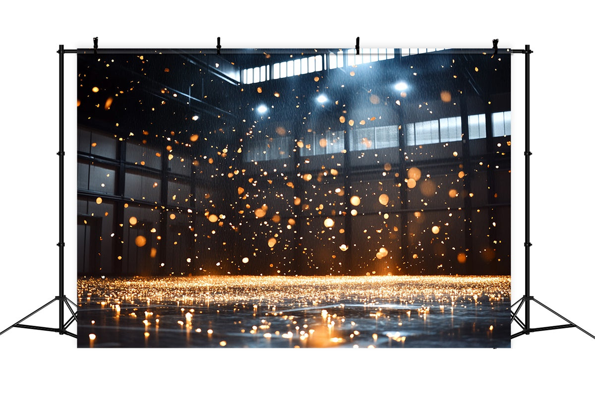 Sports Photo Backdrops Sparkling Gold Gym Arena Backdrop CSH4-385