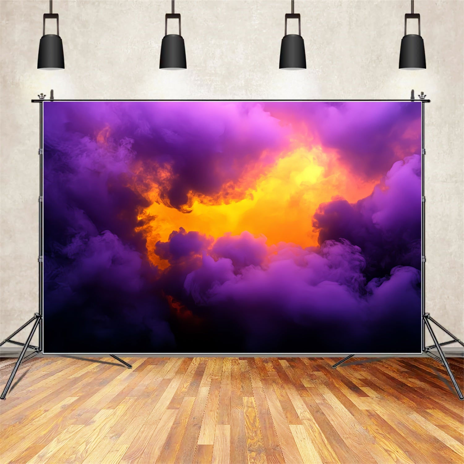 Sports Photo Backdrop Ethereal Firelight Smoke Backdrop CSH4-389