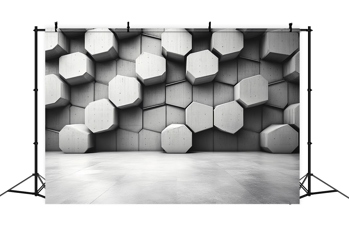 Vintage Photo Backdrop Hexagonal Cubic Wall Backdrop CSH4-406