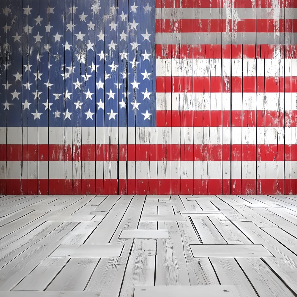 Vintage Backdrop For Photoshoot Classic Flag Wooden Panel Backdrop CSH4-421
