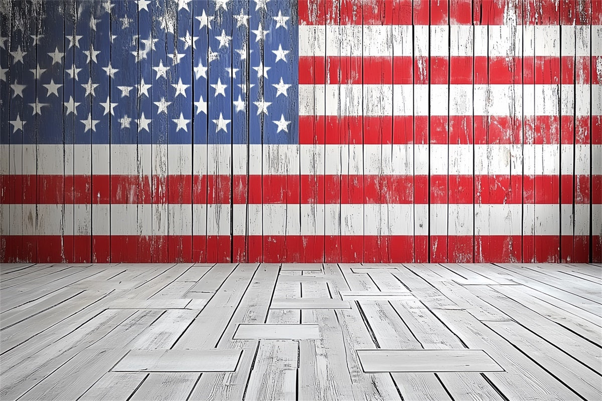 Vintage Backdrop For Photoshoot Classic Flag Wooden Panel Backdrop CSH4-421