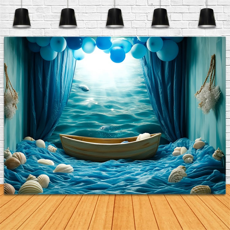 Summer Photo Backdrop Waterscape Shell Fantasy Backdrop CSH5-106
