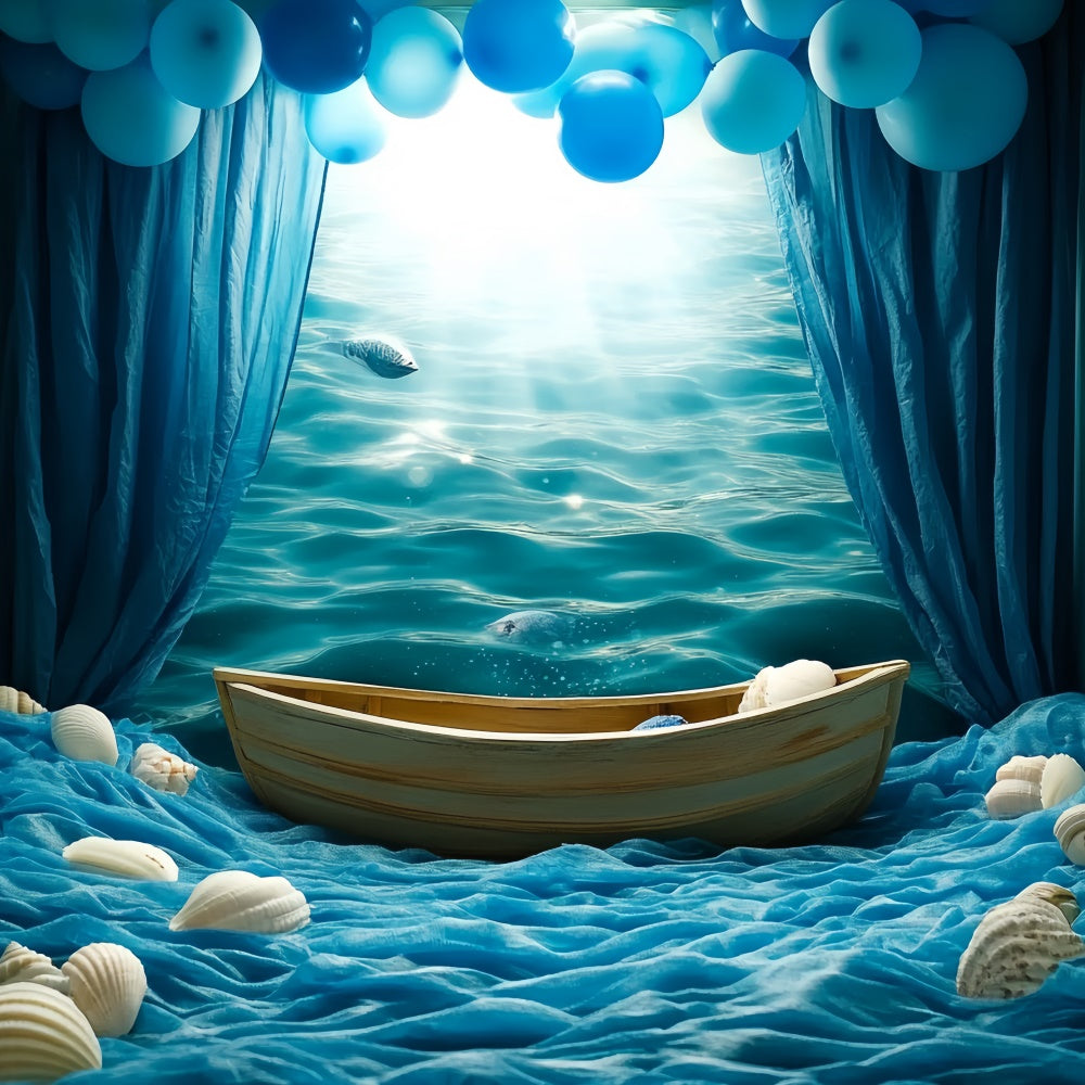 Summer Photo Backdrop Waterscape Shell Fantasy Backdrop CSH5-106