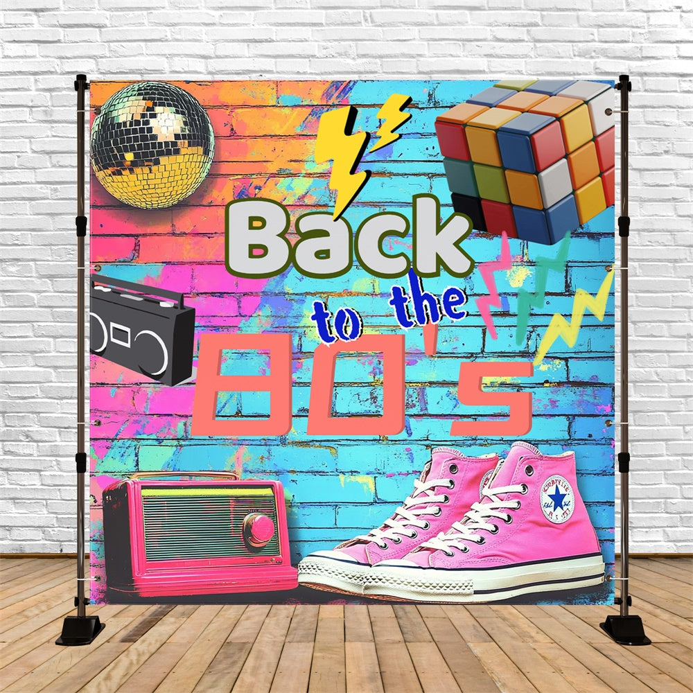 80s Backdrop Graffiti Style Retro Street Backdrop CSH5-13