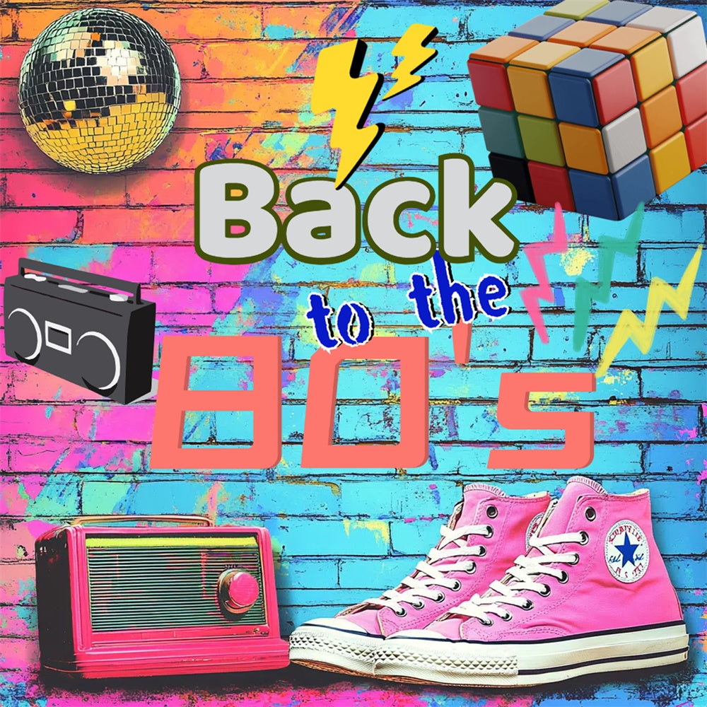 80s Backdrop Graffiti Style Retro Street Backdrop CSH5-13