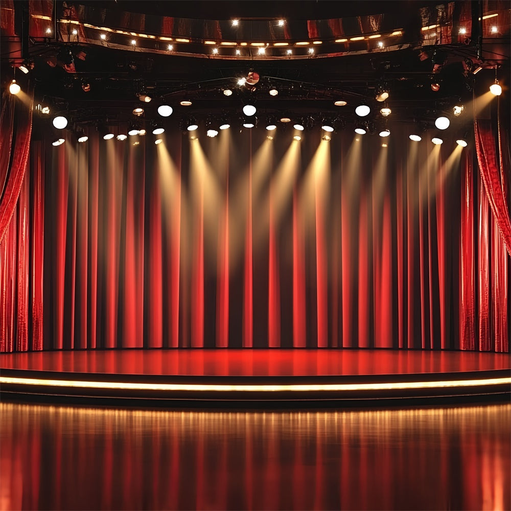 Broadway Stage Backdrops Broadway Theatre Curtain Spotlights Backdrop CSH5-160