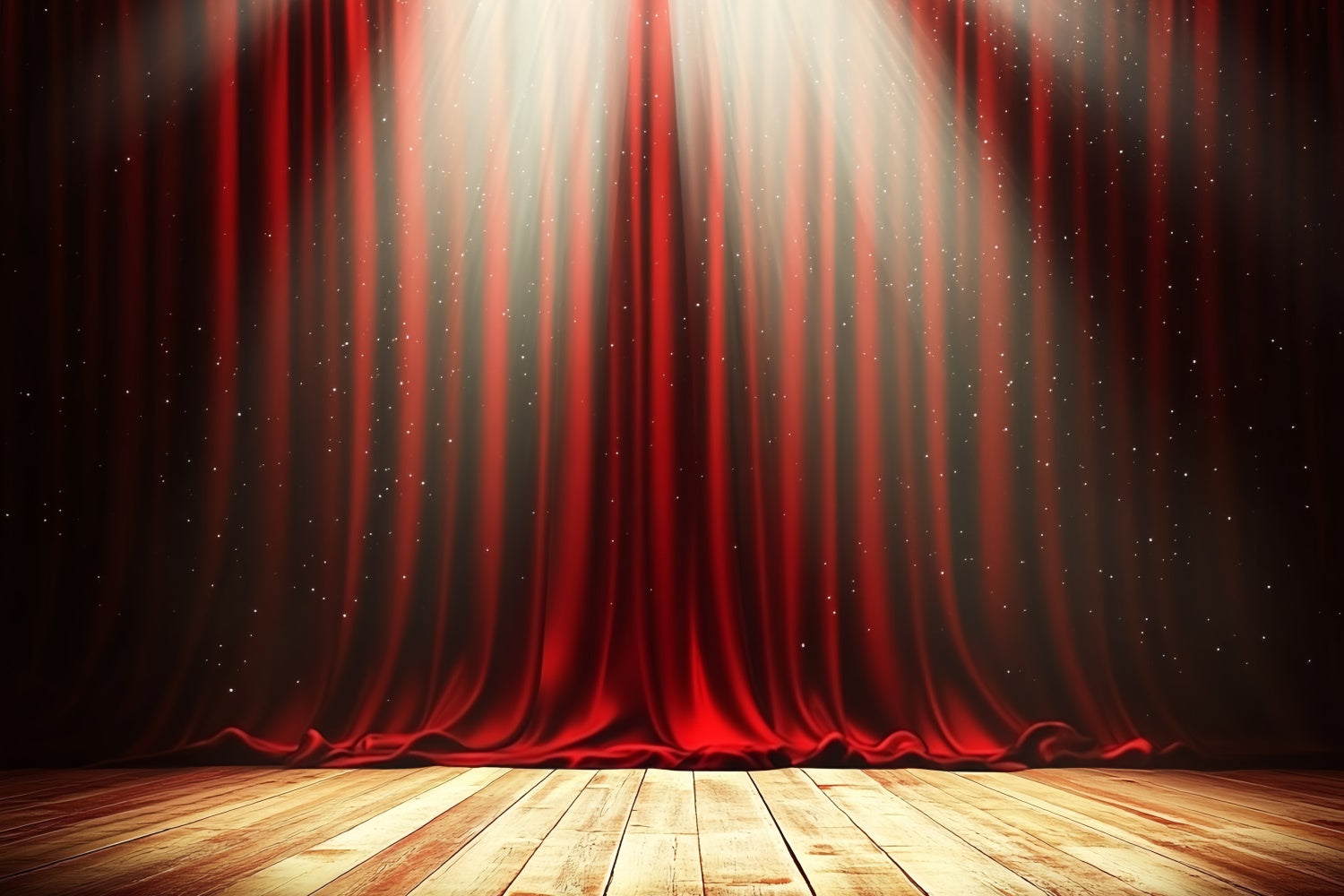 Stage Backdrop Red Curtain Spotlight Drama Backdrop CSH5-162