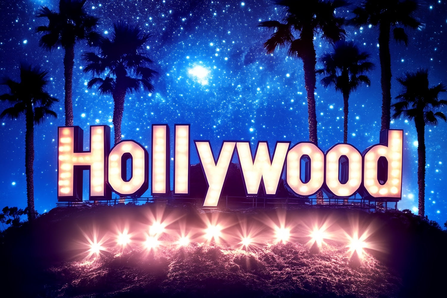 Hollywood Theme Backdrop Starry Sky Premiere Lights Backdrop CSH5-165
