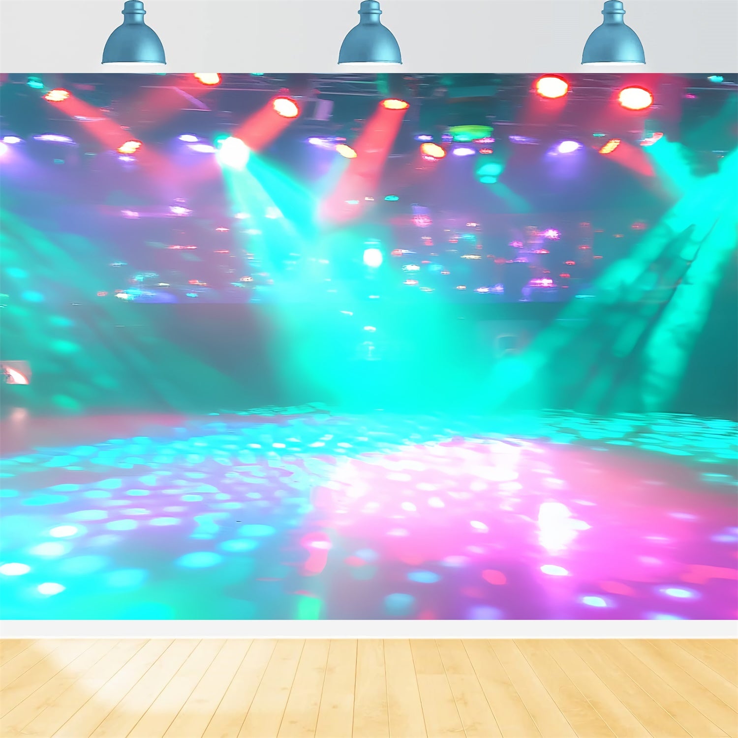80's Backdrop Psychedelic Dancefloor Glow Backdrop CSH5-181