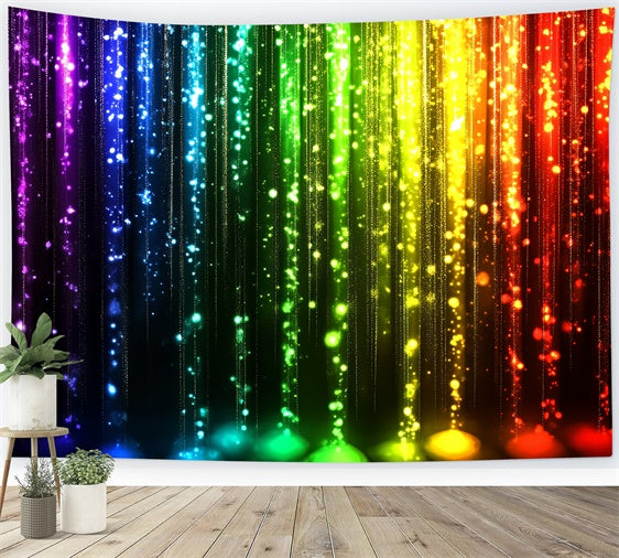 80s Backdrop Rainbow Sparkle Neon Vintage Backdrop CSH5-187