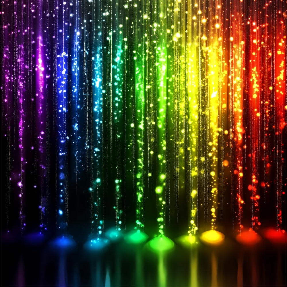 80s Backdrop Rainbow Sparkle Neon Vintage Backdrop CSH5-187