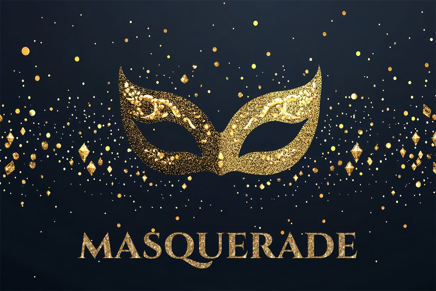 Masquerade Backdrop Ideas Elegant Glitter Gold Mask Backdrop CSH5-222