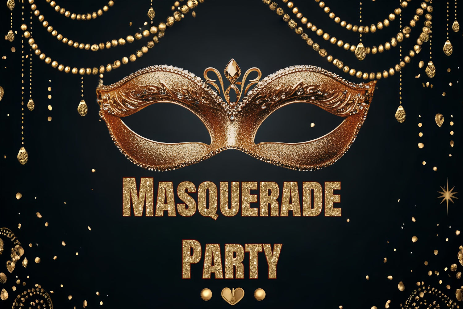 Masquerade Party Backdrop Shiny Mask Bead Curtain Backdrop CSH5-236