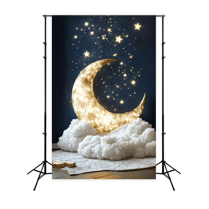 Moon and Stars Backdrop Night Sky Wonder Newborn Backdrop CSH5-257